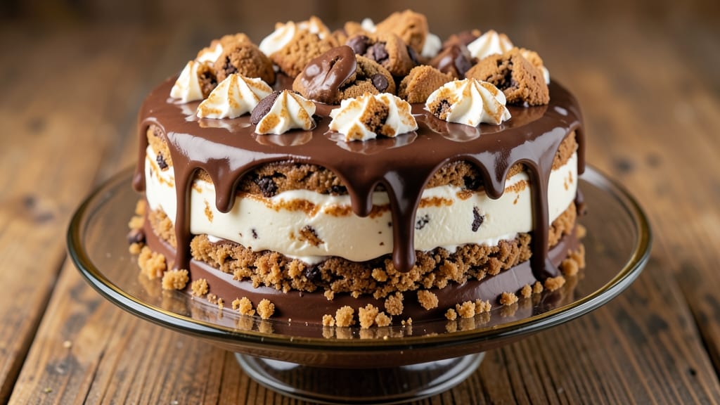 Chocolate Chip Cookie Ice Cream Cake Recipe: Triple-Layered Decadence With Gooey Chunks