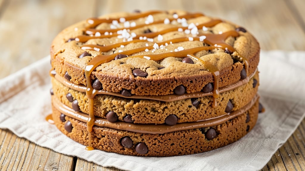 Chewy Chocolate Chip Cookie Cake Recipe: Triple-Layered Magic With Hidden Chocolate Bombs
