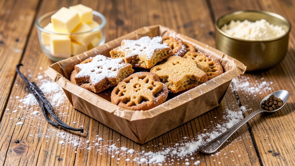 Brown Bag Cookie Mold Shortbread Recipe: Vanilla Bean Streaks and Sandpaper Crunch Foil Hack
