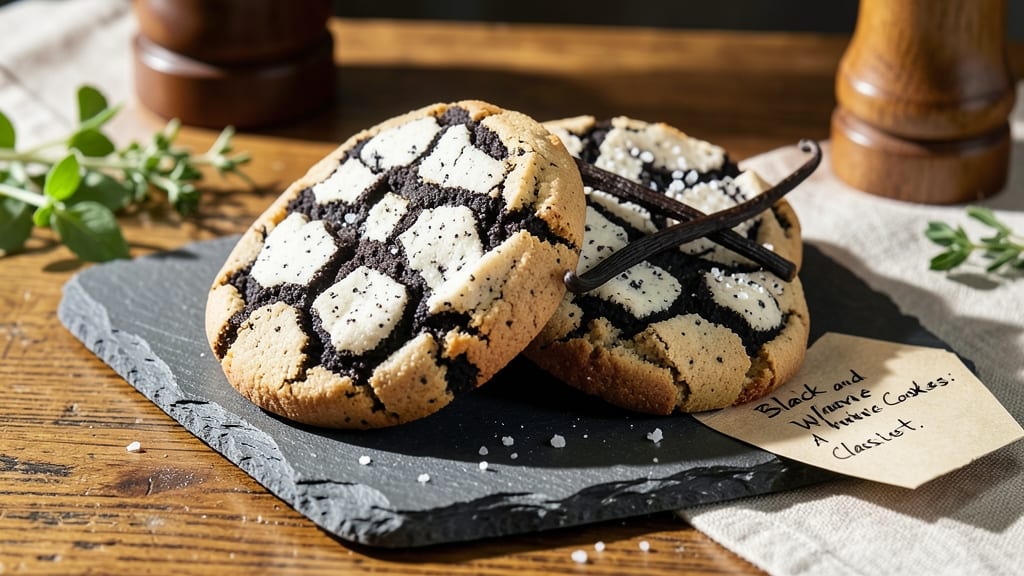 Baked Black and White Cookie Recipe: Vanilla Bean Swirls and Pillowy Stability