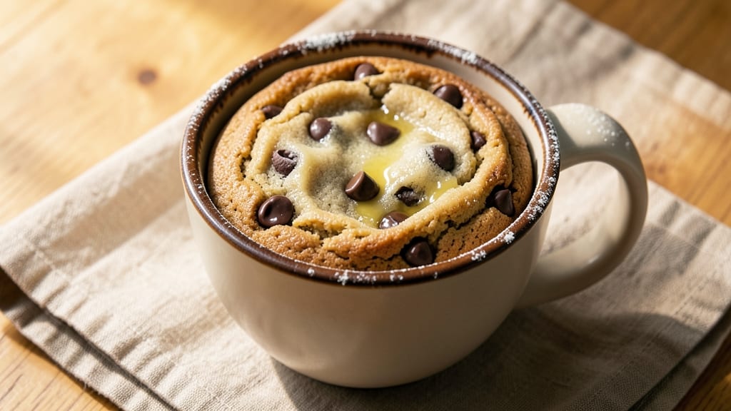 Chocolate Chip Cookie in a Mug No Egg Recipe: Single-Serve Warmth in 5 Minutes