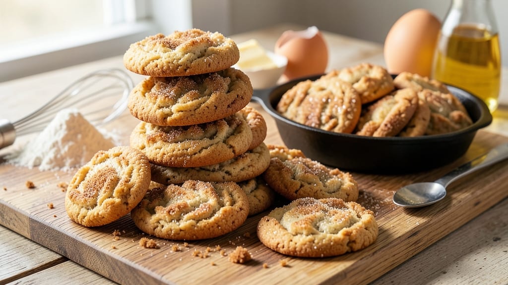 Basic Snickerdoodle Cookie Recipe: Cinnamon-Sugar Dust and Pillowy Softness