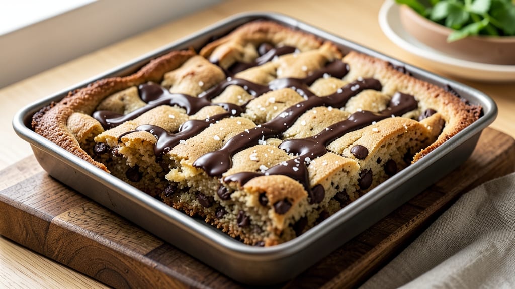 Chocolate Chip Cookie Bars Recipe 13x9: Gridded Crust Meets Molten Chocolate Rivers