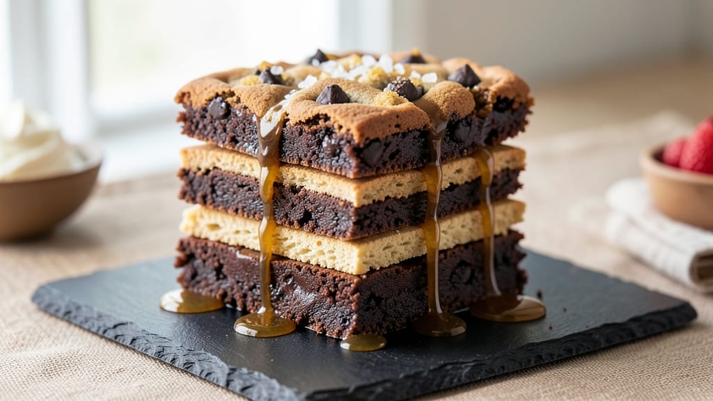 Brownie and Cookie Layer Cake Recipe: Fudgy-Brownie Base Meets Crunchy Cookie Topper
