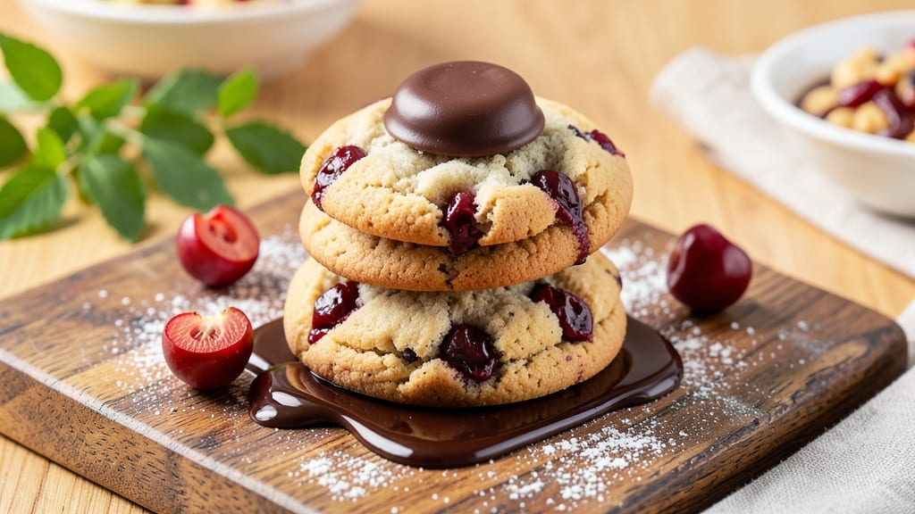 Cherry Chocolate Kiss Cookie Recipe: Fudgy Centers and Crinkle-Cut Magic