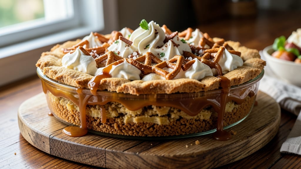 Caramel Cookie Pie Recipe: Gooey Caramel Core and Crunchy Cookie Crust
